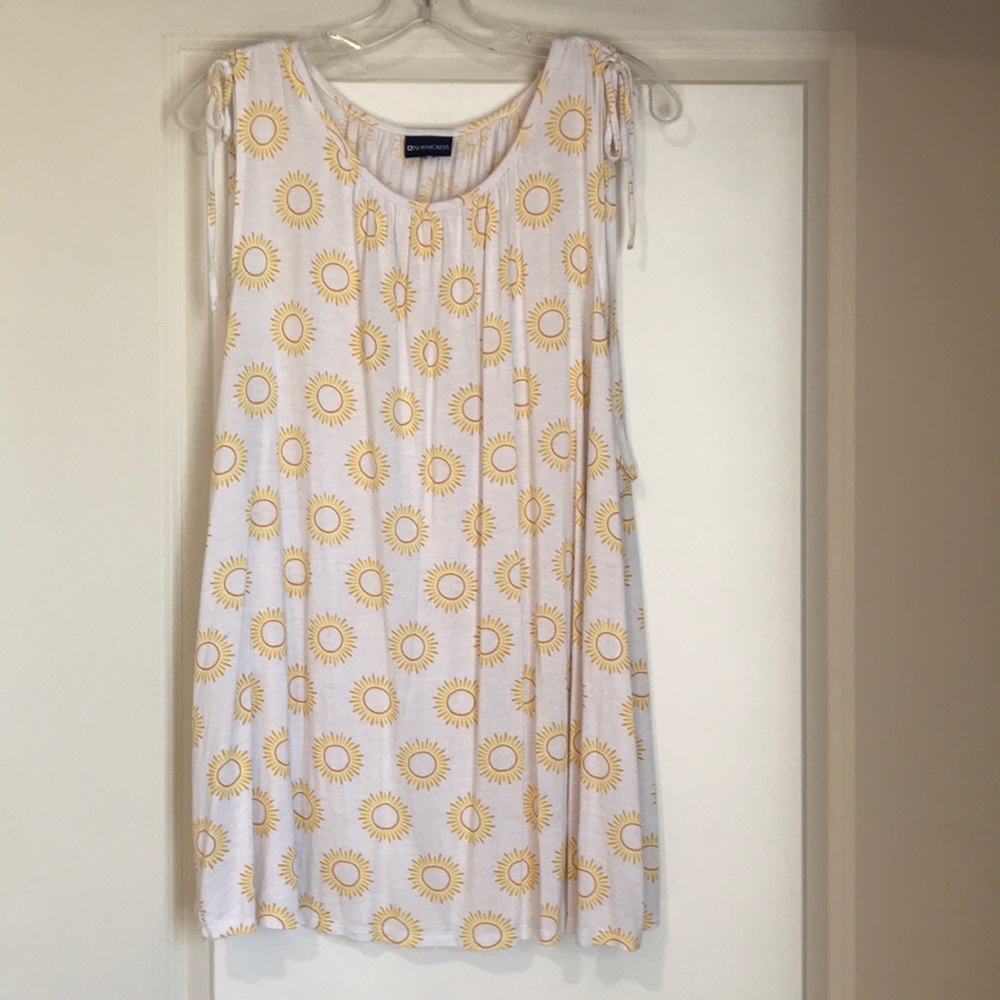 Northcrest sun sunshine 3X tank top EC coverup
